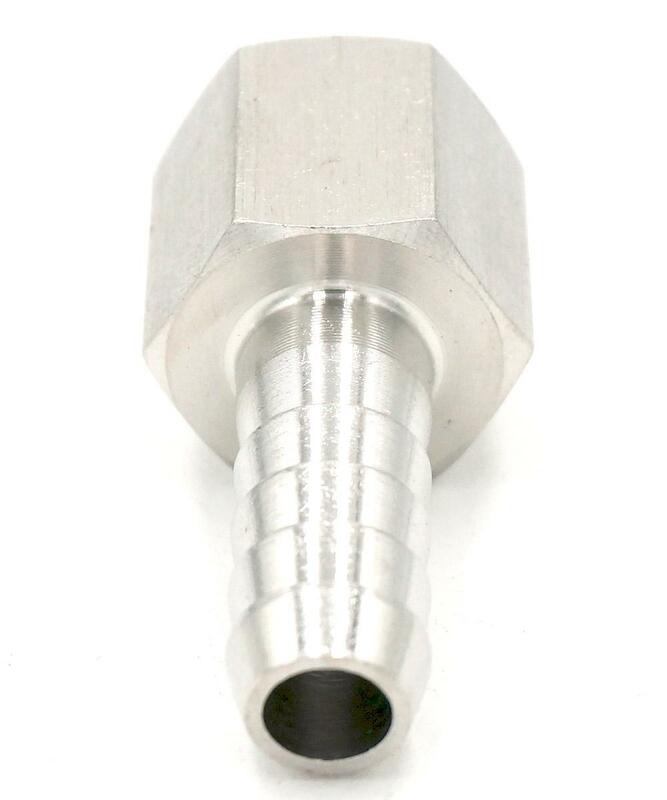 3/8 "BSP hembra a 10mm manguera de lengüeta 304 empalmador de acero inoxidable conector de cola de manguera de lengüeta 98 bar