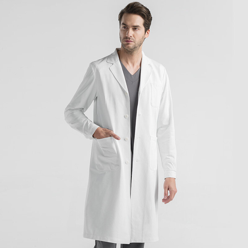 Blouse blanche de haute qualité pour femme, blouse de laboratoire, uniforme mince UC pour médecin hospitalier, uniforme de spa, uniforme d'infirmière, gommages médicaux