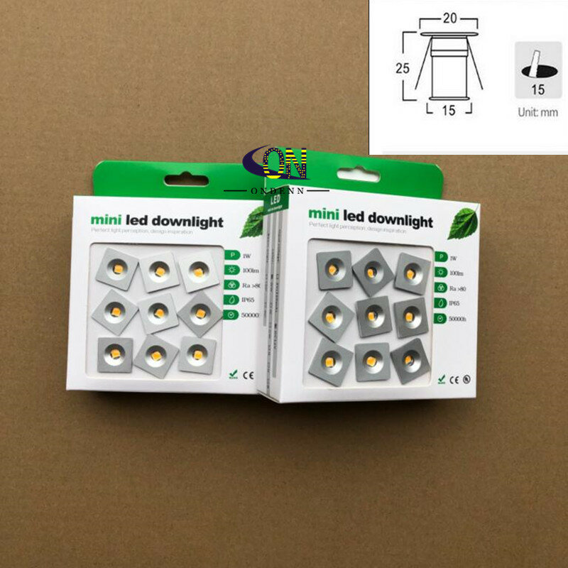 Miniluz descendente LED regulable para armario, Chip Bridgelux de 9 piezas, resistente al agua IP65, 1W, 12V de CC, envío gratis por CE
