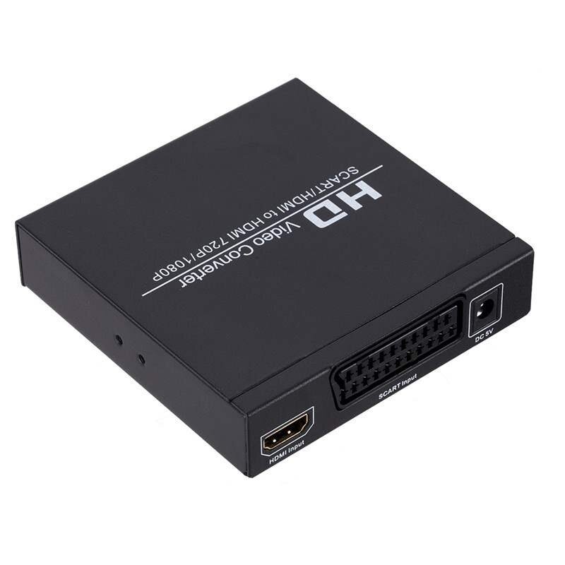 ความละเอียดสูง1080P SCART HDMIเป็นHDMI ConverterวิดีโอดิจิตอลแปลงEU/USปลั๊กอะแดปเตอร์สำหรับHDTV HD