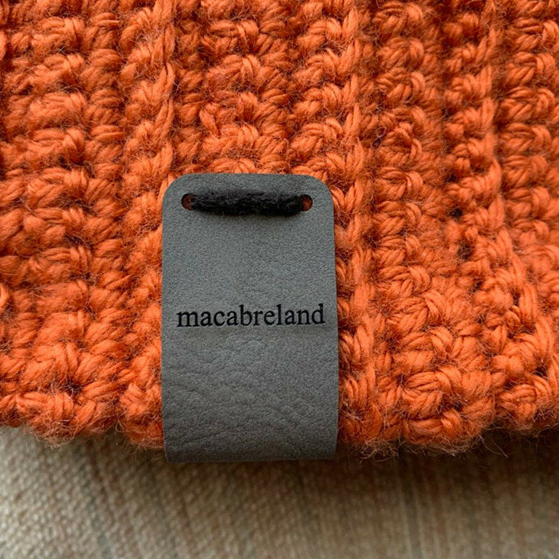 40 pezzi personalizza etichette fatte a mano per lavorare a maglia oggetti all'uncinetto cucire su etichette in pelle con etichetta coperta abbigliamento logo marchio