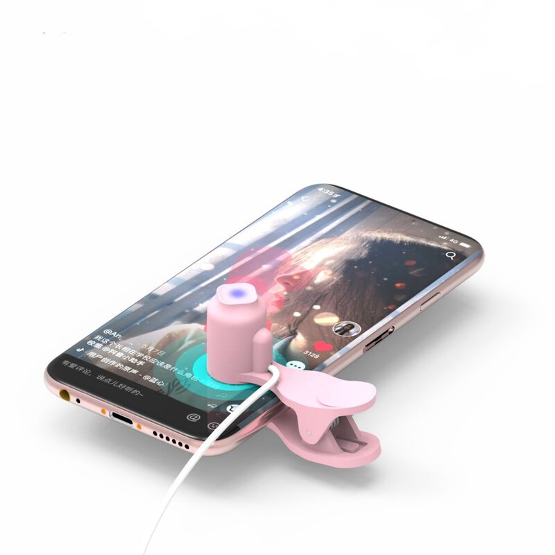 Для смартфонов, встроенный экран, автоматическая Бесшумная точка подключения Tik Tok Live USB, белый, розовый