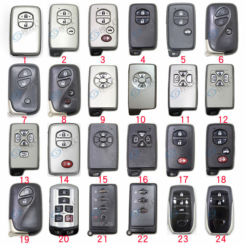 Carcasa de 3 botones para llave de coche plateado, carcasa de mando a distancia para Toyota Camry, Reiz, RAV4, Highlander, para Toyota Land Cruiser