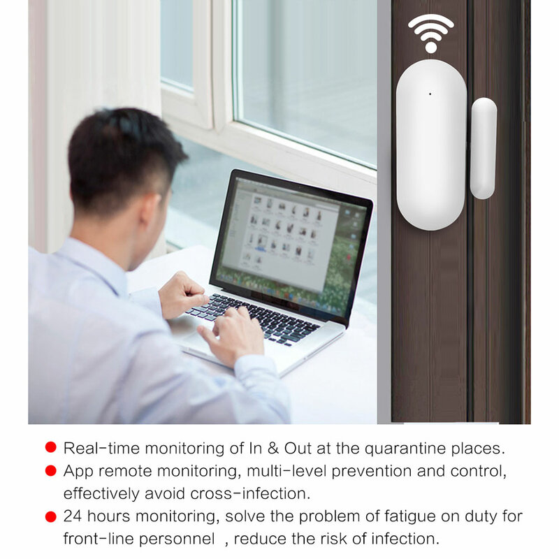 GauTone PB69 TUYA inteligentne Wifi czujnik drzwi bezpieczeństwo w domu Alert Alarm bezpieczeństwa okno detektor APP powiadomienie inteligentne życie