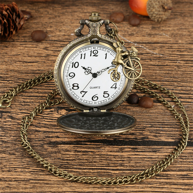 Urok wisiorek akcesoria tematyczne zegarki kwarcowe zegarki kieszonkowe na łańcuszku Fob zegar prezenty dla dzieci Ladies