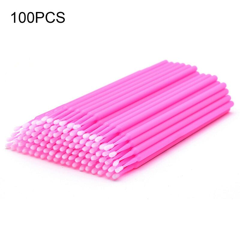 100 pces descartáveis micro aplicador de extensão de cílios rímel escova vara cotonetes
