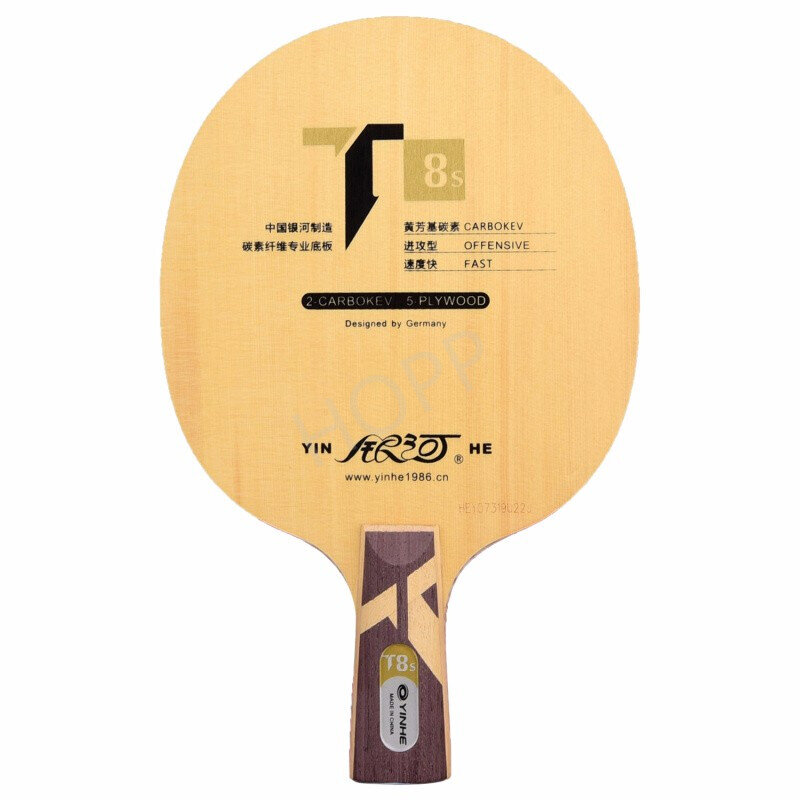 ของแท้ Yinhe Galaxy T-8S ตารางเทนนิสใบมีด (T8s,5ไม้ + 2 Carbokev) ping Pong Racket ฐาน Raquete De Ping Pong