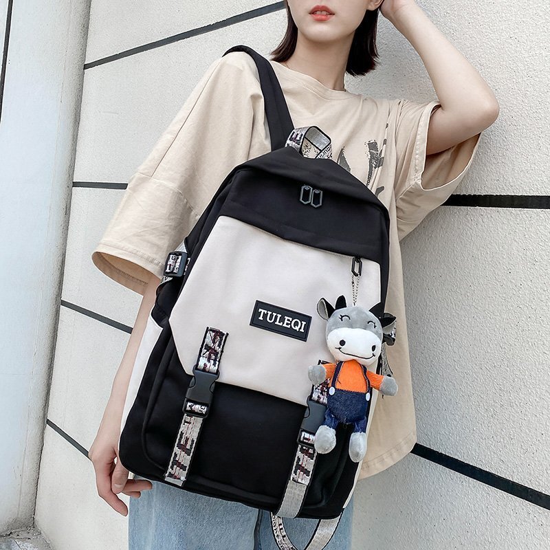 Unisex Original Backpacks Boys  Backpack School Bags  for Teenage Girls Nylon Cute  Pendant Waterproof Shoulder Travel Bags 9.29