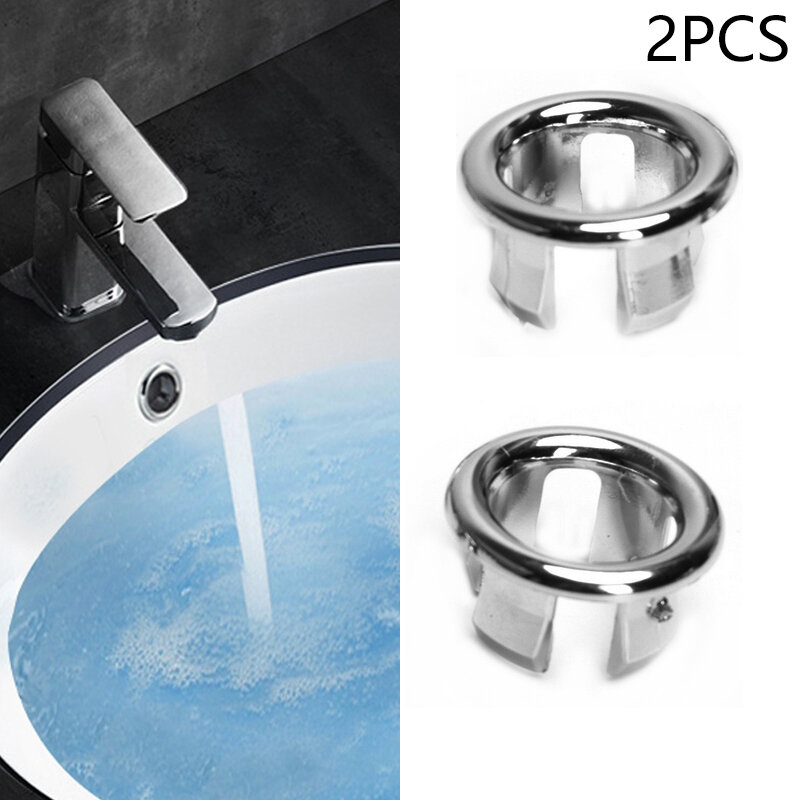 2pcs Overflow Cover For Replacement Lavatory Hole Bathroom Overflow Covers For Basin Sink Ceramic Basin Overflow Ring
