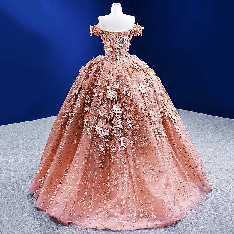 Luksusowa suknia balowa macierzyński suknia dla kobiet w ciąży Off The Shoulder Robe De Mariage aplikacje księżniczka długa suknia ślubna