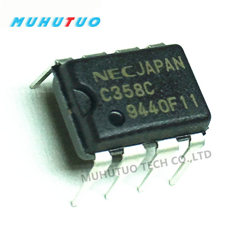10 peças upc358c c358c nec plug direto dianteiro dip8 duplo amplificador operacional ic chip circuito