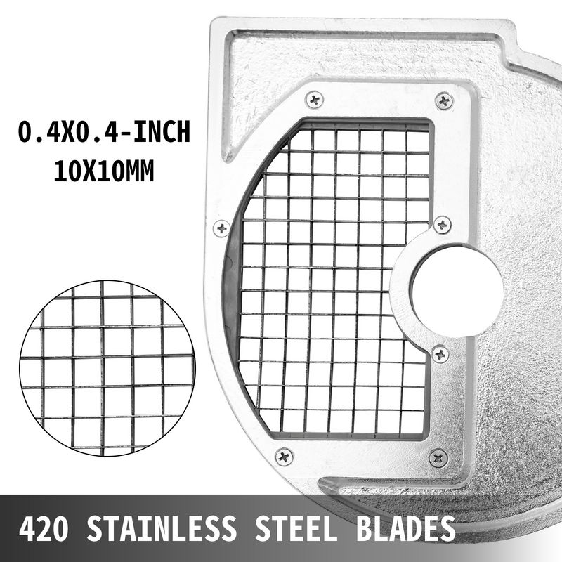 VEVOR Mandoline Dicing Grid Kit tagliaverdure in acciaio inox 0.4x0.4 pollici disco casa dadi frutta gadget accessori da cucina