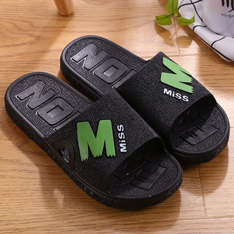 Unique massage slippers anti-slip fashion wear a word cool drag beach trend Korean version of the family indoor men's sandals
