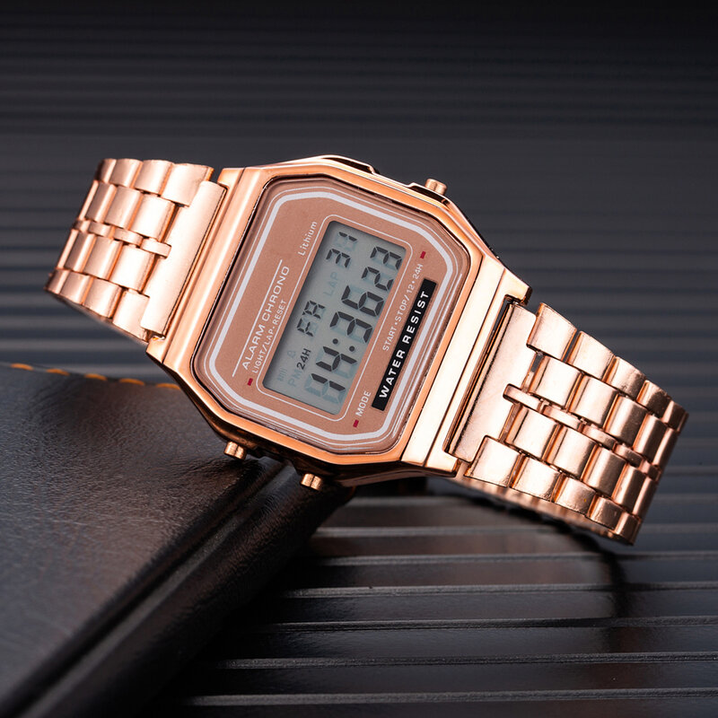Jam Tangan LED Digital Baru 2023 untuk Pria Jam Elektronik Alarm Multifungsi Jam Tangan LED Stopwatch Wanita Pria Sederhana Tahan Air