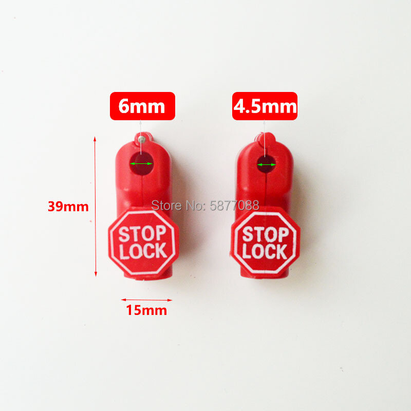 Retail Stop Lock dan Kunci Magnetik Detacherfor Toko Terkunci Display Peg Hook Keamanan Super Mercado Little Red Hook 6mm