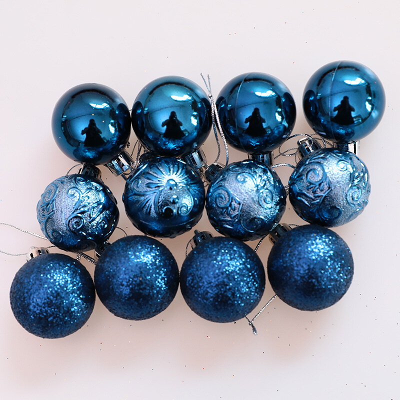 12 pçs bolas de natal decoração da árvore de natal árvore de natal pendurado pingente festa de natal feliz ano novo decoração de casa