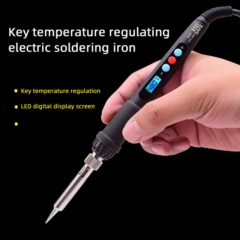 60 واط ثابت درجة الحرارة الكهربائية سبيكة لحام 180 ~ 500 درجة الحرارة قابل للتعديل الكهربائية الحديد LCD شاشة ديجيتال الحديد الكهربائية