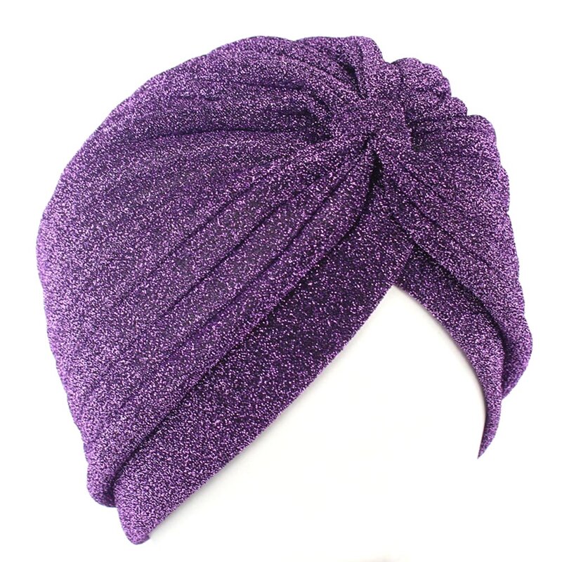 Women Headscarf Hijabs Knot Twist Turban Headbands Cap Autumn Winter Warm Headwear Casual Streetwear Female Muslim Indian Hats