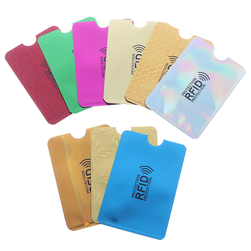 حافظة بطاقات ألومنيوم RFID للجنسين ، حامل بطاقات ، حماية ، NFC ، مضاد للسرقة ، 10 قطعة
