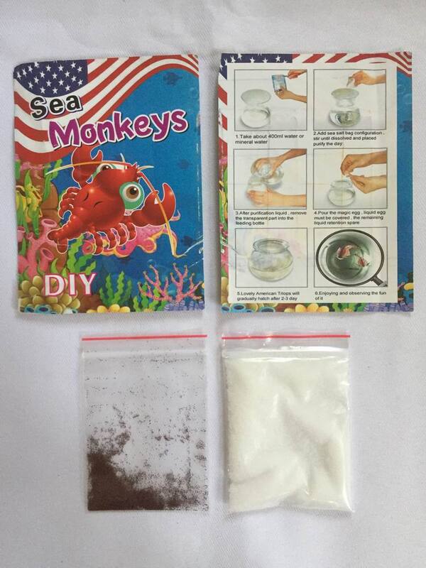 15mm Length Eggs Of Sea Monkey Monkeys Fairy Brine Shrimp Growing Artemia Salina Crayfish Prawns NOT Triops Egg To Hatch Hot Toy