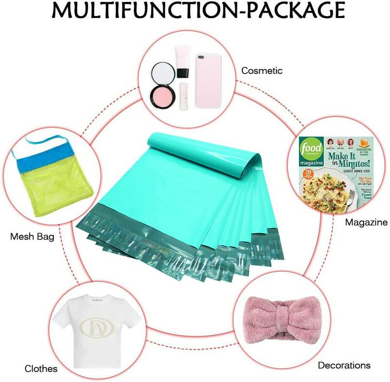 100pcs Teal Green Poly Mailer Self Adhesive Post Mailing Package Mailer Glue Seal Postal Bag Gift Bags Courier Storage Bags