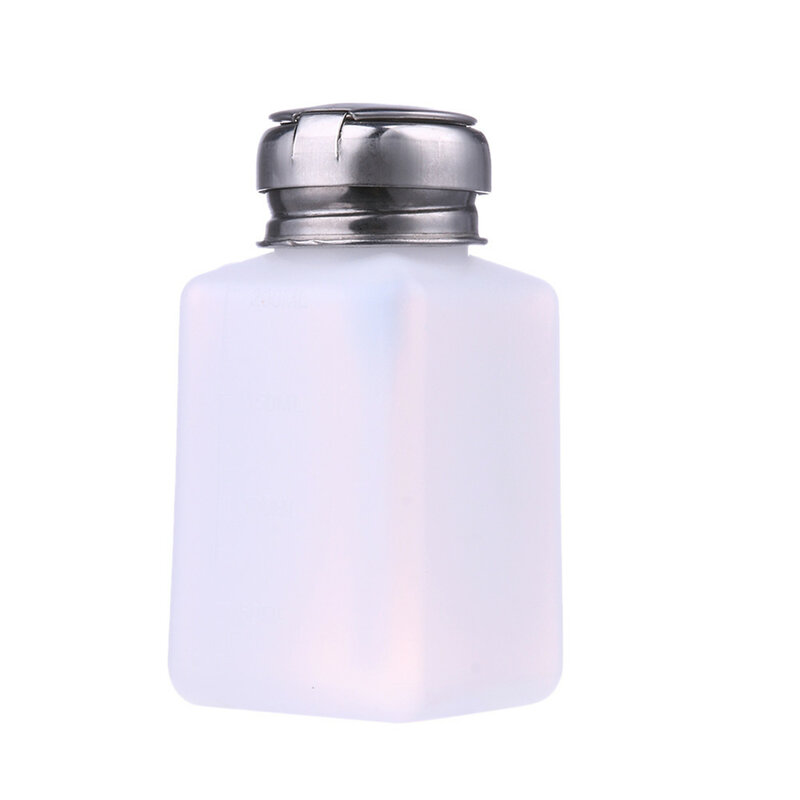 Botella vacía de Alcohol líquido para uñas, botella transparente portátil, limpiador de esmalte de Gel acrílico, dispensador de agua, 200ML