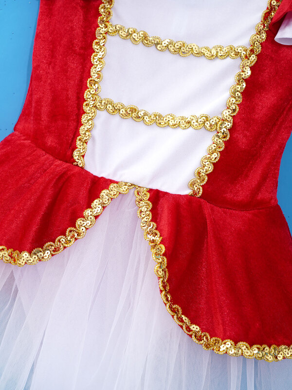 Gaun Dansa Balet Penari Anak-anak Perempuan Anak-anak Gaun Putri Tutu Leotard Senam untuk Pakaian Pertunjukan Panggung Hadiah Natal