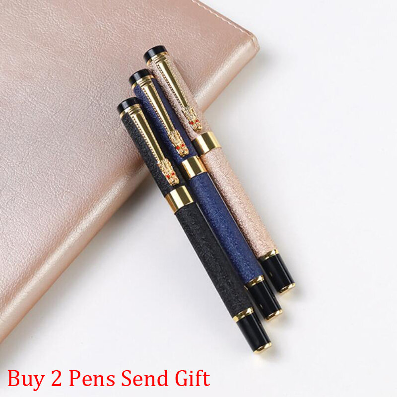 New Arrival Dragon Crystal Full Metal Roller Ballpoint Pen Office Business Men Writing Pen Buy 2 Send Gift