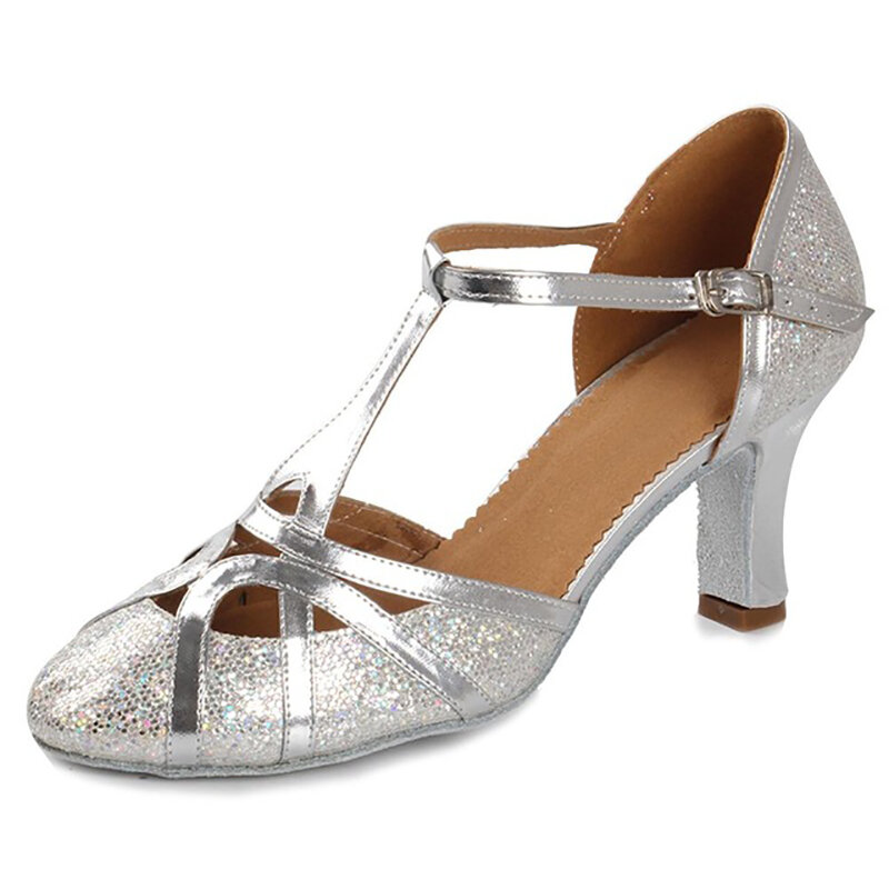USHINE Ballroom Dance Shoes Women Glitter Modern Dance Shoes Salsa Ballroom Tango Latin Shoes