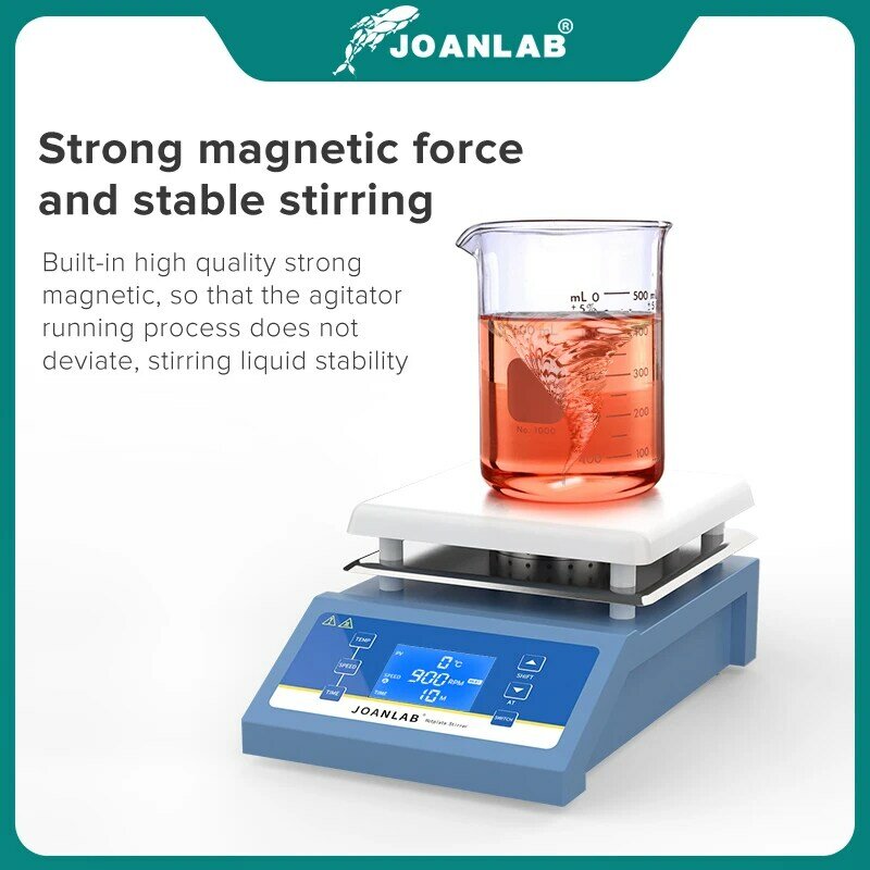 JOANLAB Heating Magnetic Stirrer Hot Plate Lab Stirrer Digital Display thermostat Mixer Lab Equipment 1/3L 5L 220v With Stir Bar