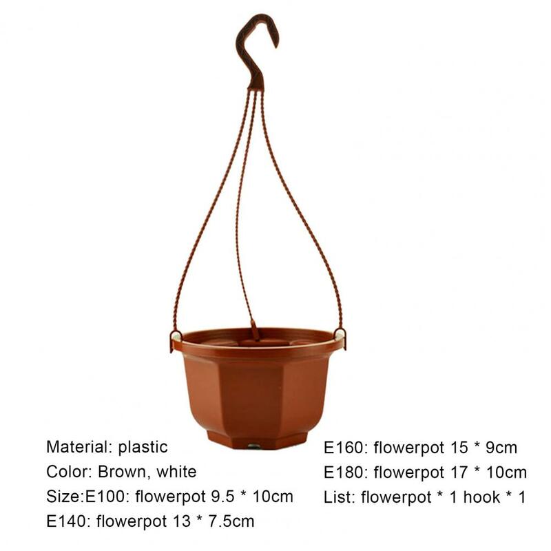 花の形をしたプラスチック製の鍋,実用的なバスケット,軽量の吊り下げプランター,屋外装飾ポット