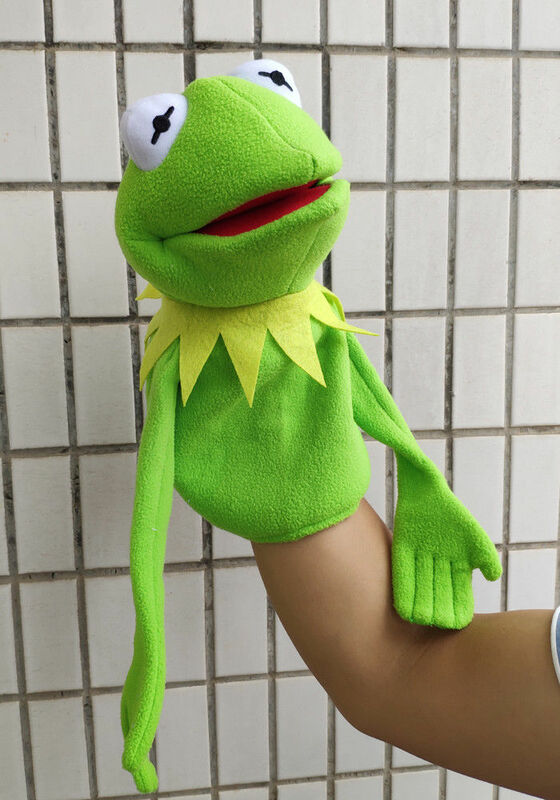 Kermit żaba Puppet pokaz Muppet pluszowa pacynka zabawka 40cm zabawki edukacyjne dla dzieci