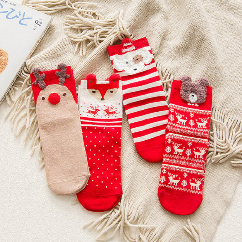 Ornements de chaussettes de dessin animé pour Noël, décorations pour la maison, cadeaux de Noël, fournitures de bonne année, joyeux Noël
