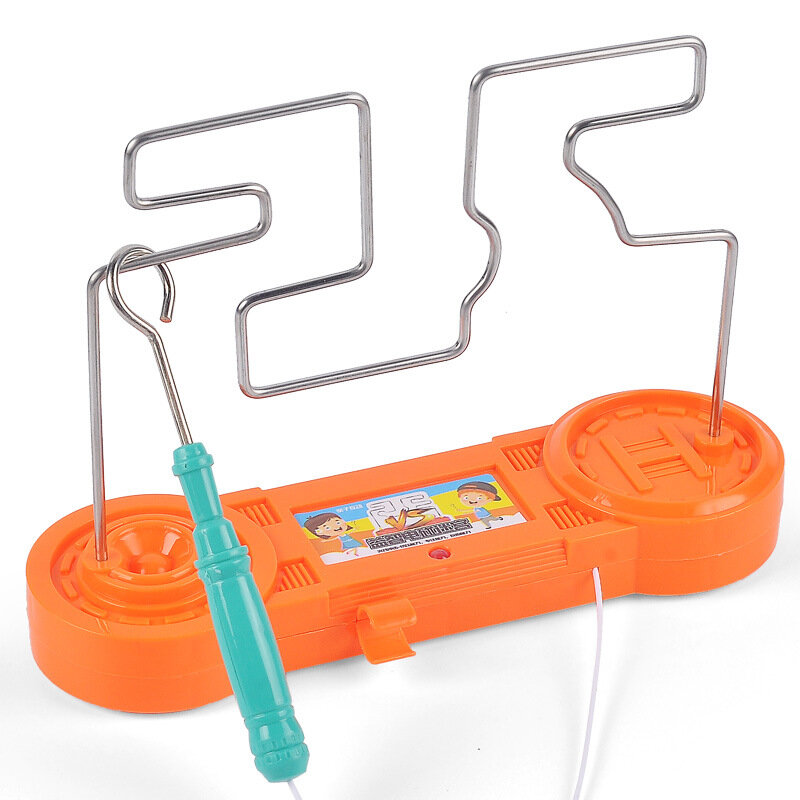 New Fun Mini Elétrica desafio labirinto choque Hands-on Treinamento de foco das crianças Luz Música Puzzle jogos de mesa Party Kids Toy Gift