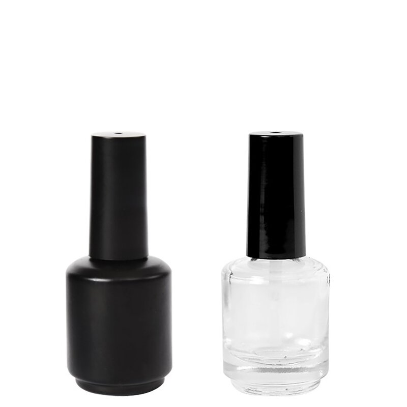 5/10/15ml Glass Nail Polish Bottles Empty Refillable Nail Gel Polish Containers With Brush Cap Makeup Tools Nail Art Accessories