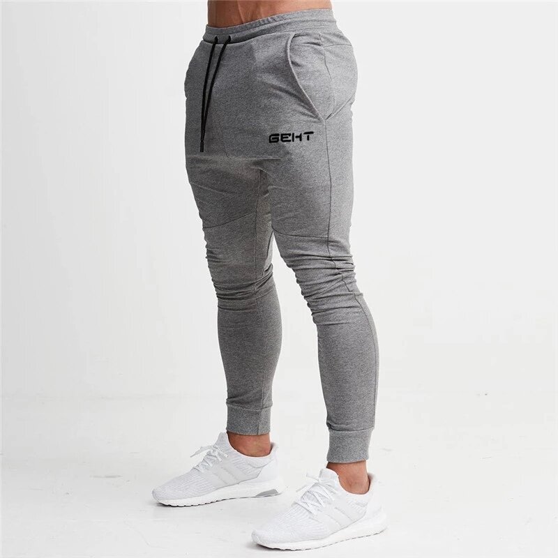 2021 GEHT marka Casual spodnie obcisłe męskie spodnie dresowe do biegania Fitness Workout marka spodnie do biegania nowa jesienna męskie modne spodnie