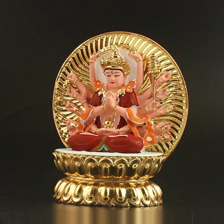 Estátuas budistas, bodhisattvas, estátuas de buda, estátuas de ouro, guanyin pintado, bodhisattva, quasi-tiddha, estatueta