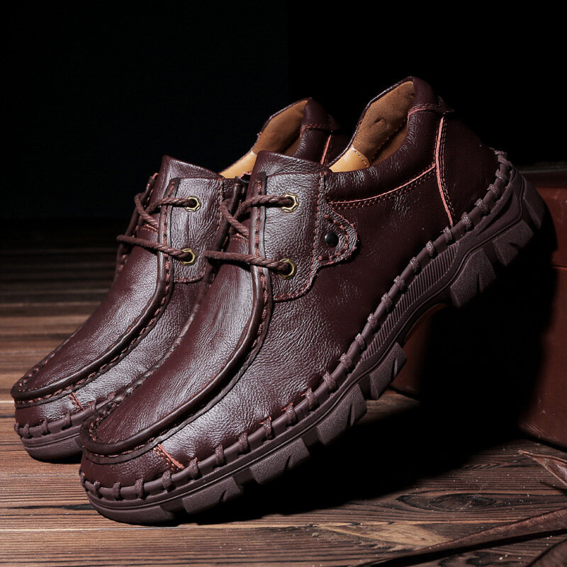 حذاء موكاسين من جلد البقر بدون أربطة للرجال ، حذاء رسمي للعمل ، 100% ، شتوي ، خارجي ، أدوات ، s98