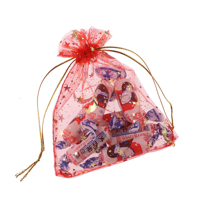 Bolsas de Organza con cordón, embalaje de joyería, dulces, regalos de boda, 50 piezas, 10x12cm, venta al por mayor