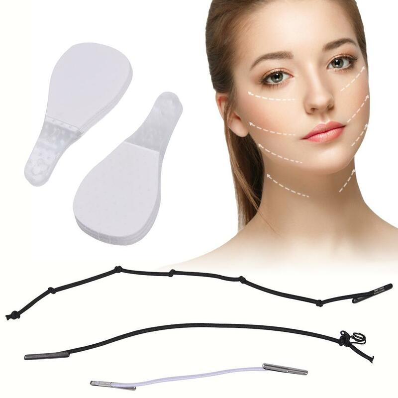 40PCS/Lot Face Lift Sticker Invisible Lifting Patches Thin Chin Lift Tape Weddings Face Neck Comfy Make Up Skin Wrinkle Flabby