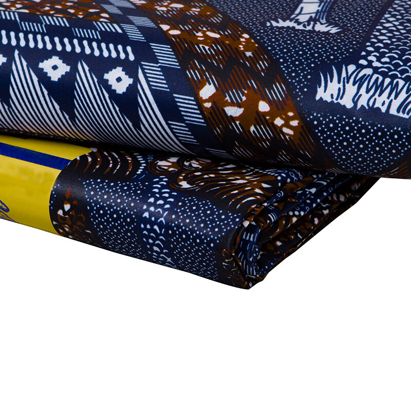 Afrykańska tkanina Ankara prawdziwy wosk wysokiej jakości 2021 wzór Vintage drukuj materiał poliestrowy 6 jardów dla kobiet Africaine codziennie