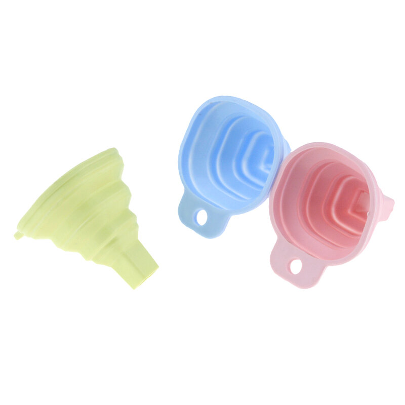 1pc Blau/Rosa/Grün Kreative Versenkbare Haushalt Silica Gel Mini Trichter Hing Haushalt Flüssigkeit Küche Werkzeuge