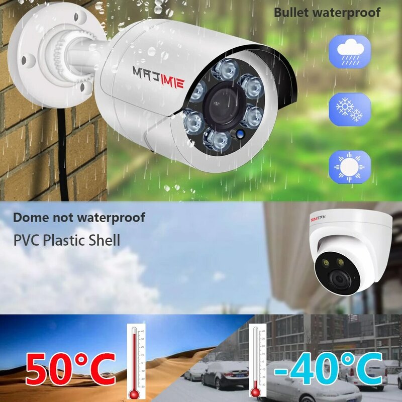 Kit de câmeras de segurança ip jantar hd, 4k, 8mp, poe nvr, sistema de áudio cctv, porta, bala, domo interno, detecção humana, conjunto de câmera de vigilância