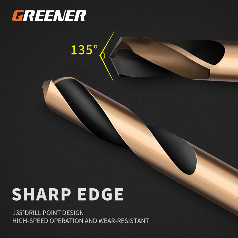 GREENER-Foret à double tête, métal à double tranchant, acier inoxydable avec asile alt, proposition de fer ultra-dur, 3.0-6.0mm