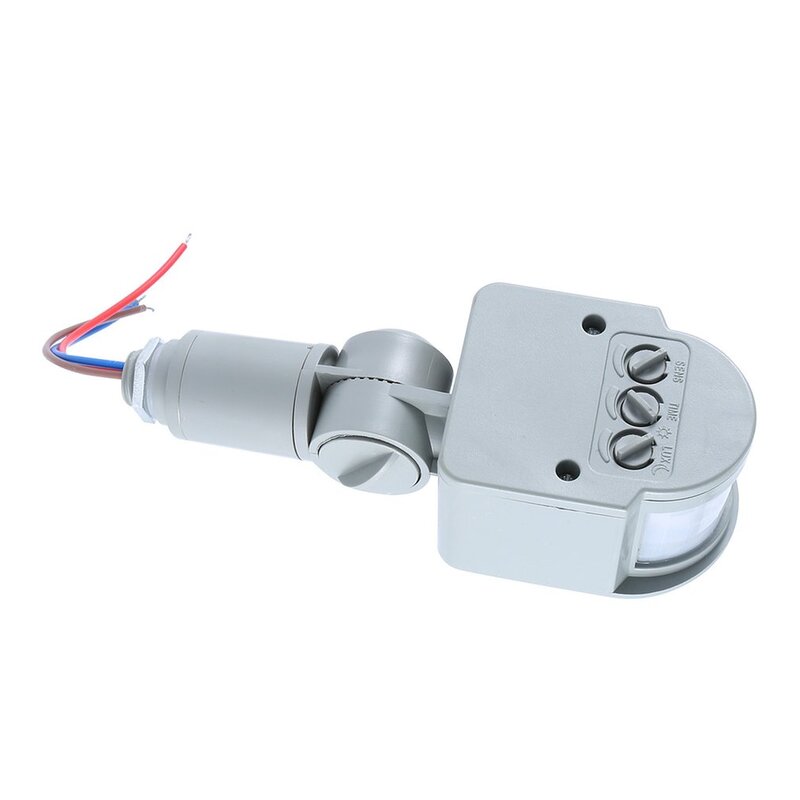 Interrupteur à capteur de mouvement infrarouge PIR, automatique, professionnel, pour éclairage extérieur, AC 220V, avec LED