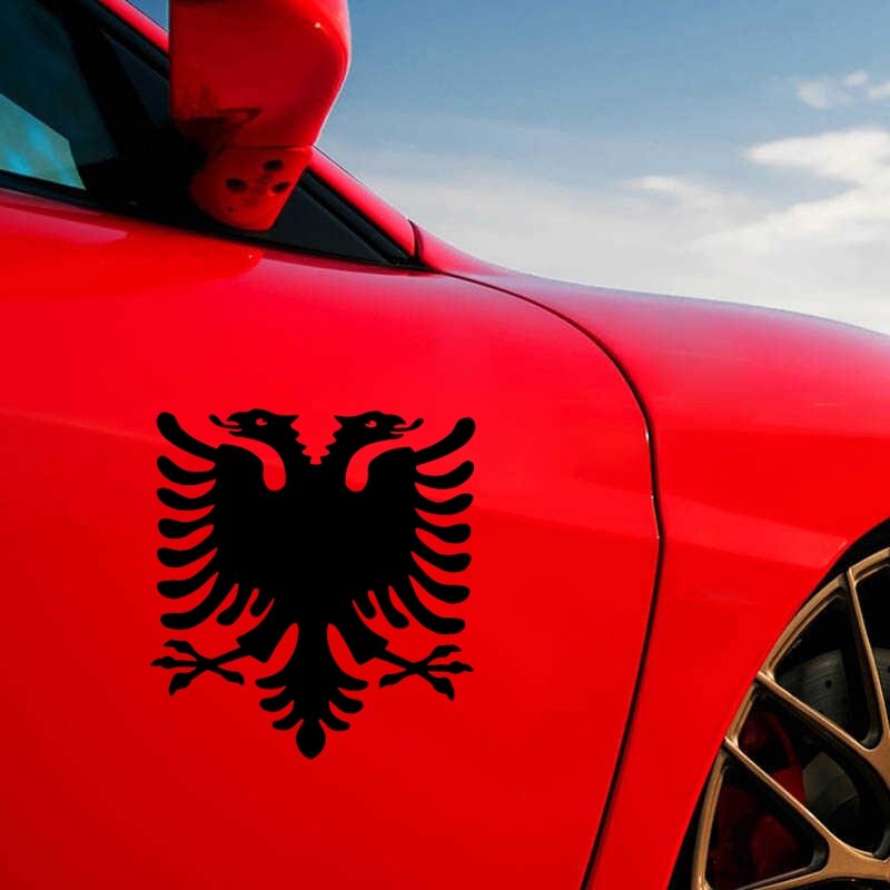 CS-10615 # winylowa tablica naścienna albański dwugłowy orzeł samochód naklejki wodoodporne Auto dekory na zderzak samochodowy tylne okno