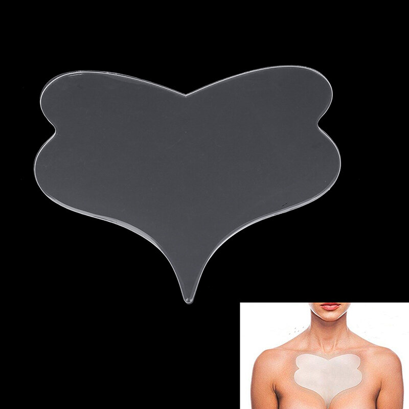 1 pçs em forma de borboleta de silicone transparente remoção remendo reutilizável anti rugas tratamento almofada no peito cuidados com a pele remover rugas