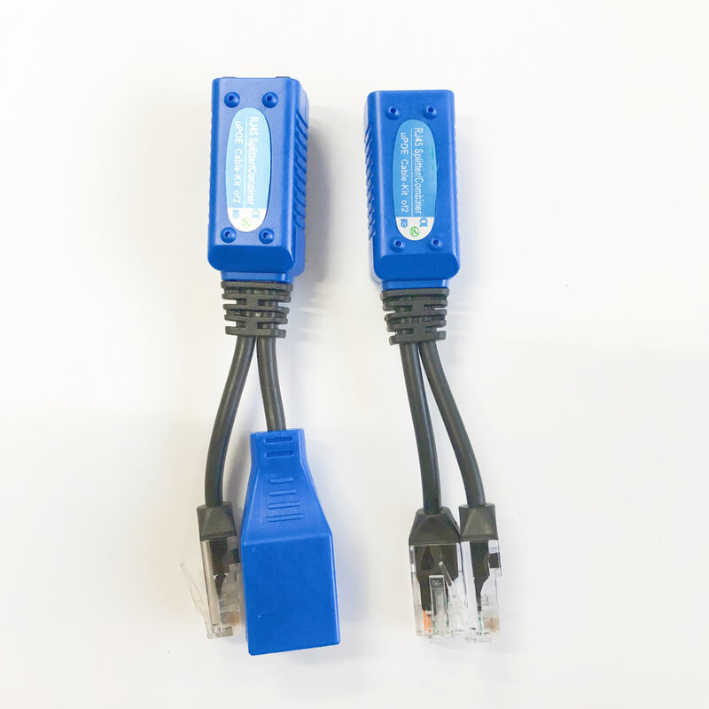 Комплект адаптеров uPOE 5 пар, пассивные разъемы для кабеля питания Ethernet PoE, адаптер RJ45 Сплиттер-Сумматор, набор кабелей для IP-камеры