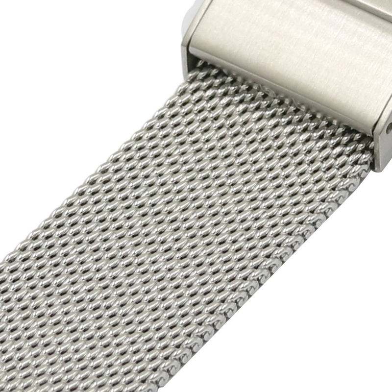 Pulseira universal para relógio, pulseira de aço inoxidável com liberação rápida para relógio milanesa de 16mm 18mm 20mm 22mm