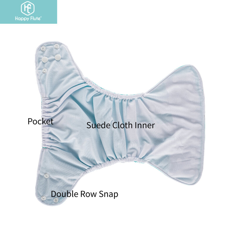 Mod yFlute-Couche-culotte lavable et réutilisable pour bébé de 3 à 15kg, 1 pièce, écologique